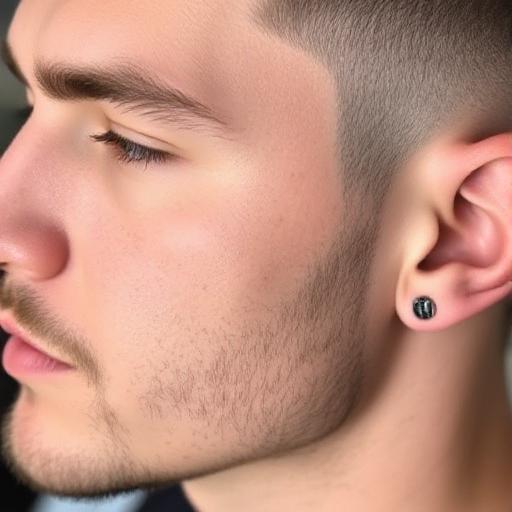 Tight burst fade on sides of mullet