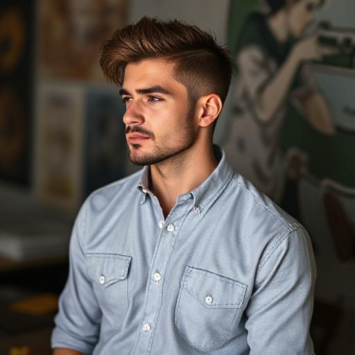 Modern mullet styled for work vibe”