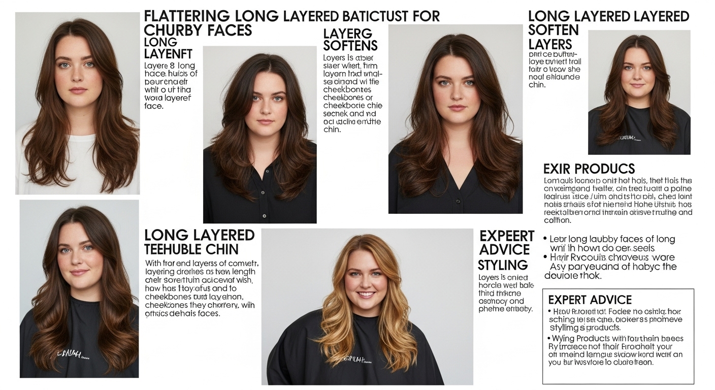 Chubby Face Long Layered Haircuts
