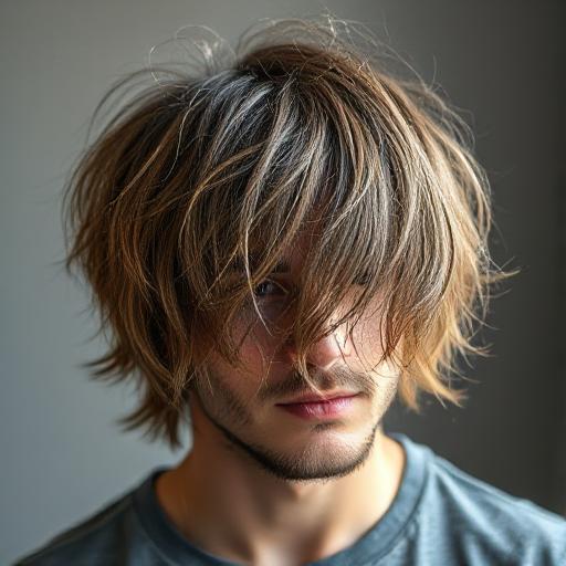 Overlayered hairstyle gone wrong on chubby face