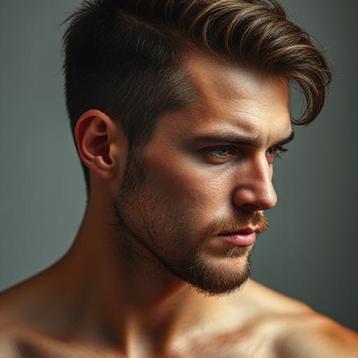 Side part hairstyle for fuller cheeks