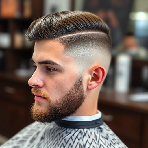 Modern barber fading the sides of a mullet”