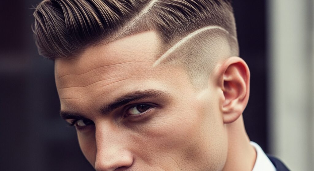 Diamond face shape undercut hairstyle for men