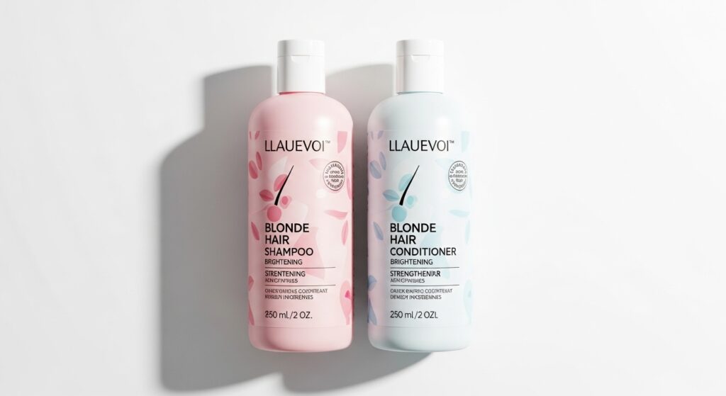 Personal care products for maintaining the brightness of honey blonde hair color.