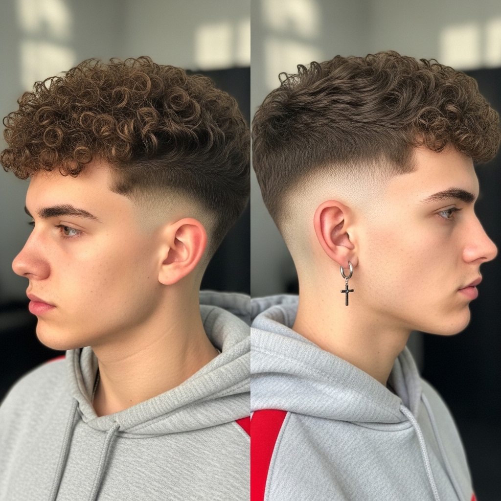 TikTok transformation showing broccoli haircut glow-up.