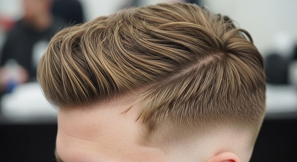 Wavy hairstyle for men with oval face structure