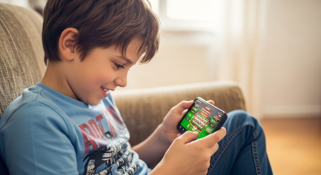 boy play game