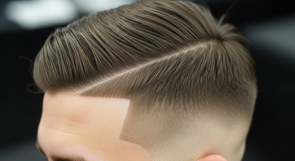 Trending fade haircut for men with sharp edges"