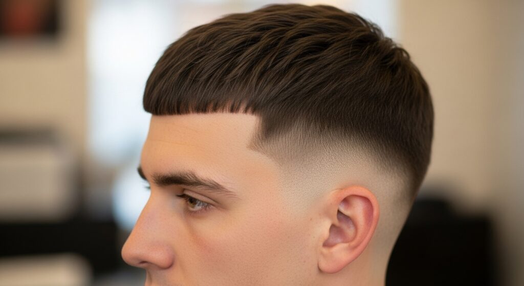 "French crop hairstyle for men