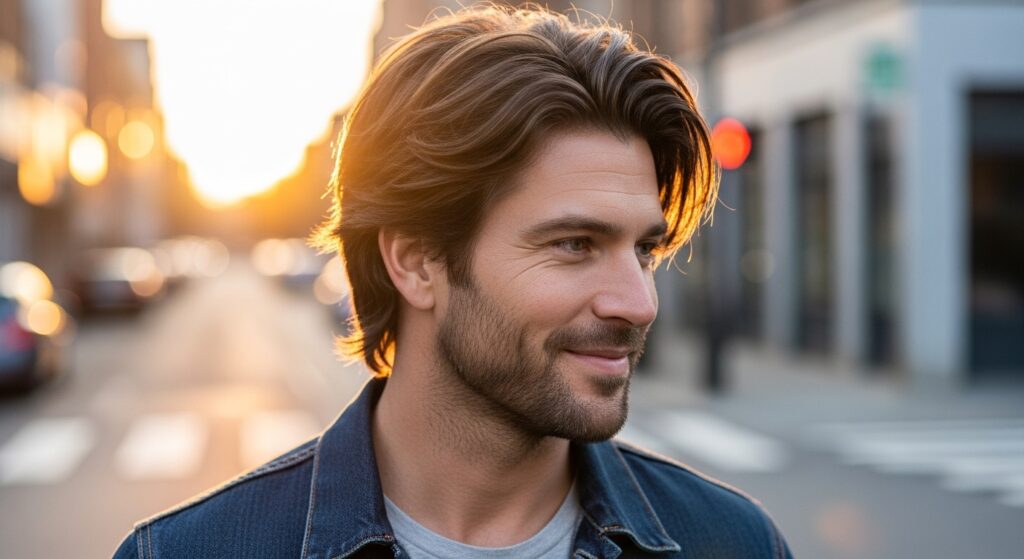  Indian man medium hairstyle with layers)