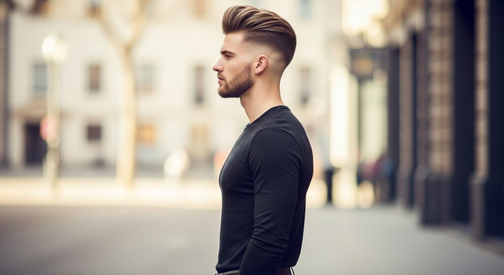 profil homme avec taper haut moderne
