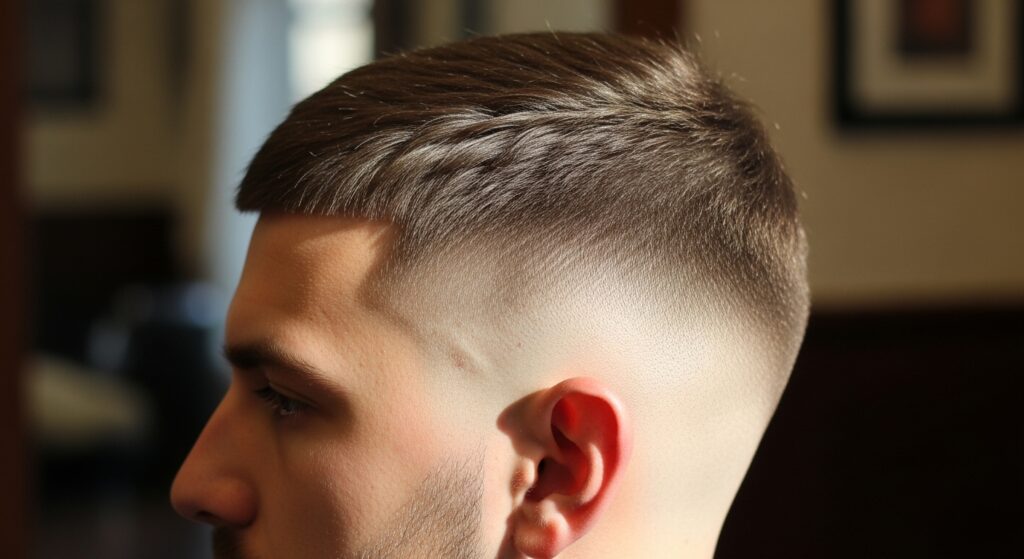 Crew cut haircut style for men")