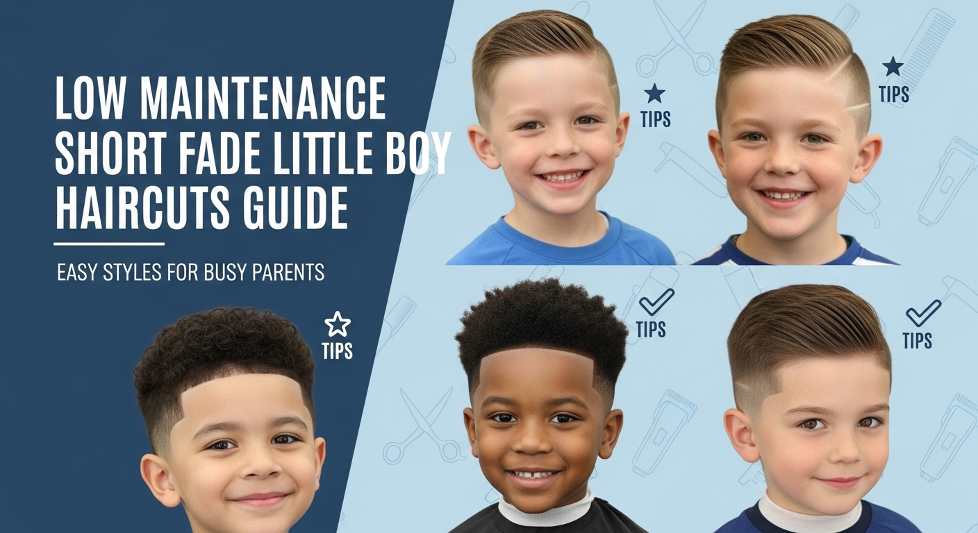 low maintenance short fade little boy haircuts