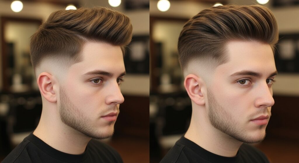 low skin fade vs mid skin fade comparison)