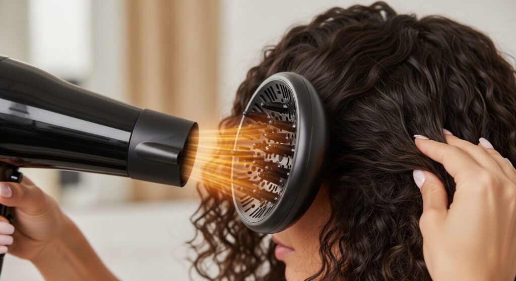 diffuser used on permed haircut