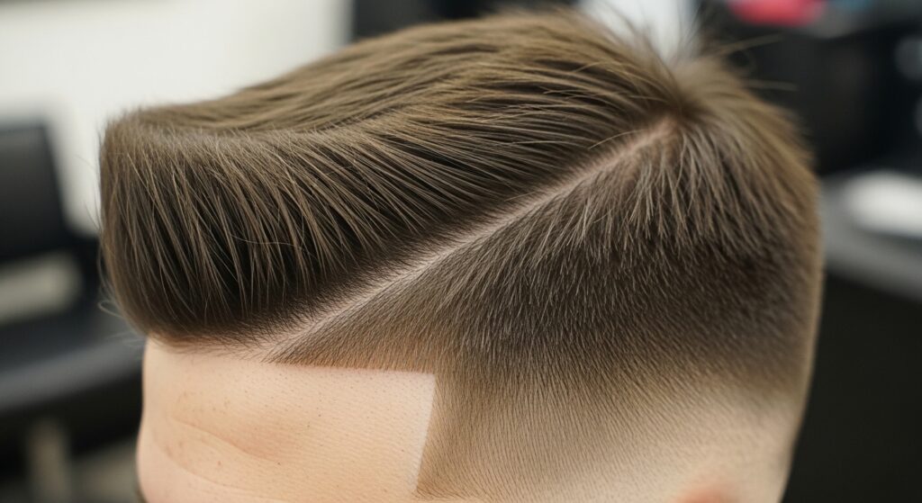 Flat top haircut illustrating uneven growth due to lack of maintenance.