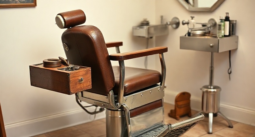 Barber tools used for haircuts in the early 20th century."