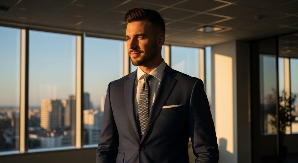 Professional man with a neatly styled haircut.