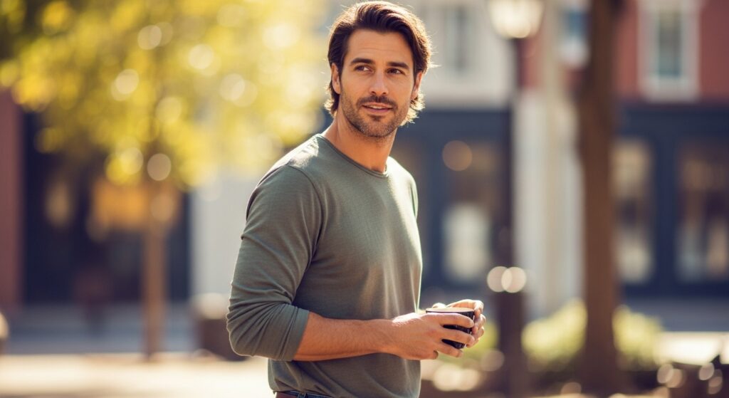  Casual medium length hairstyle for men