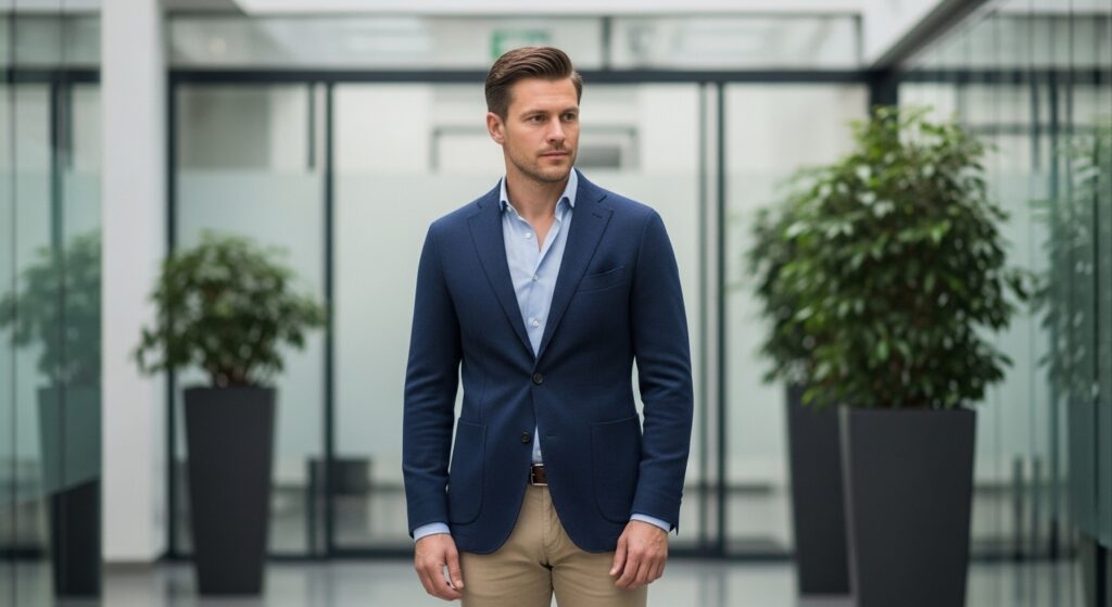 Professional medium hairstyle side part for men
